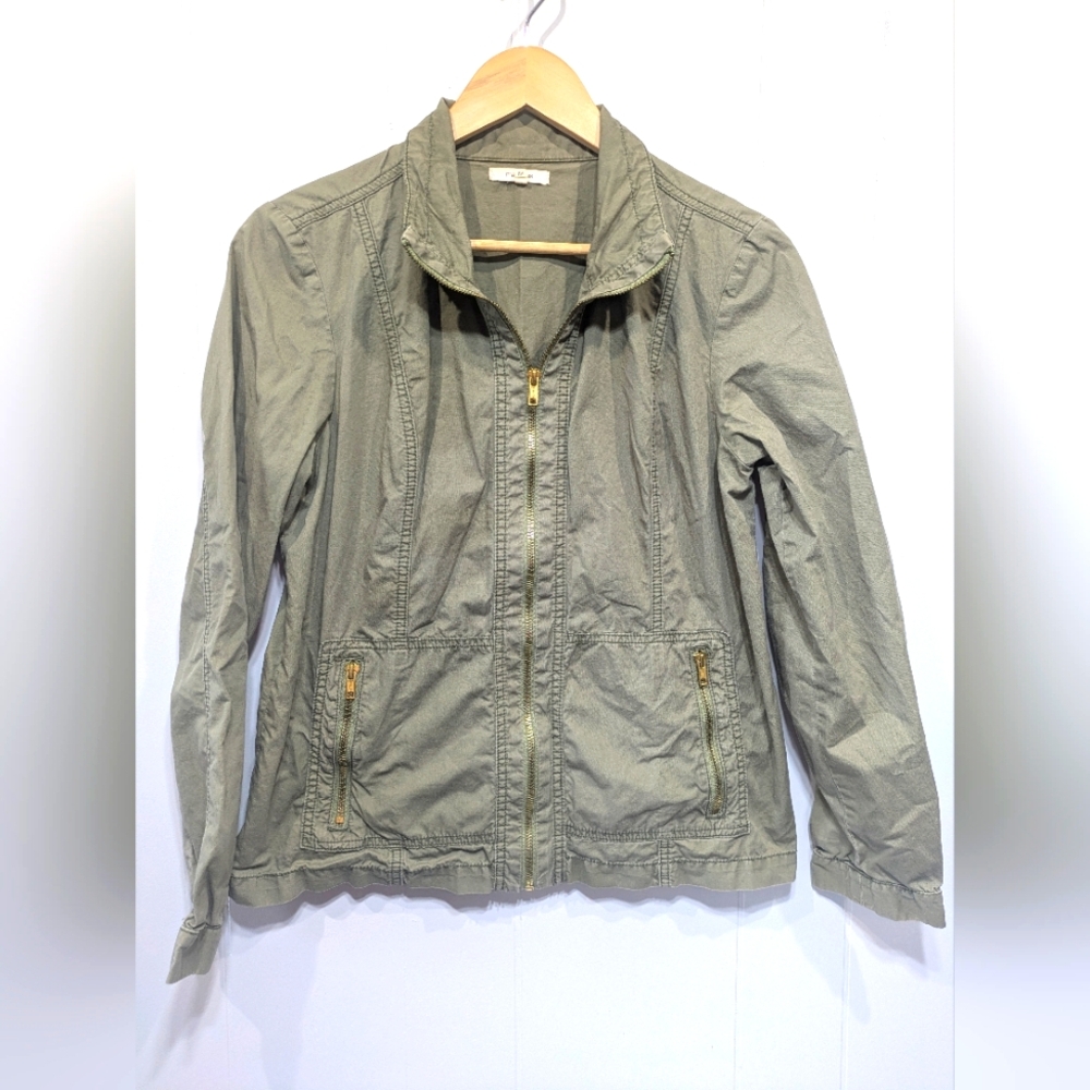 Maurices Army Green Jacket Size Medium Cotton Lightweight Military